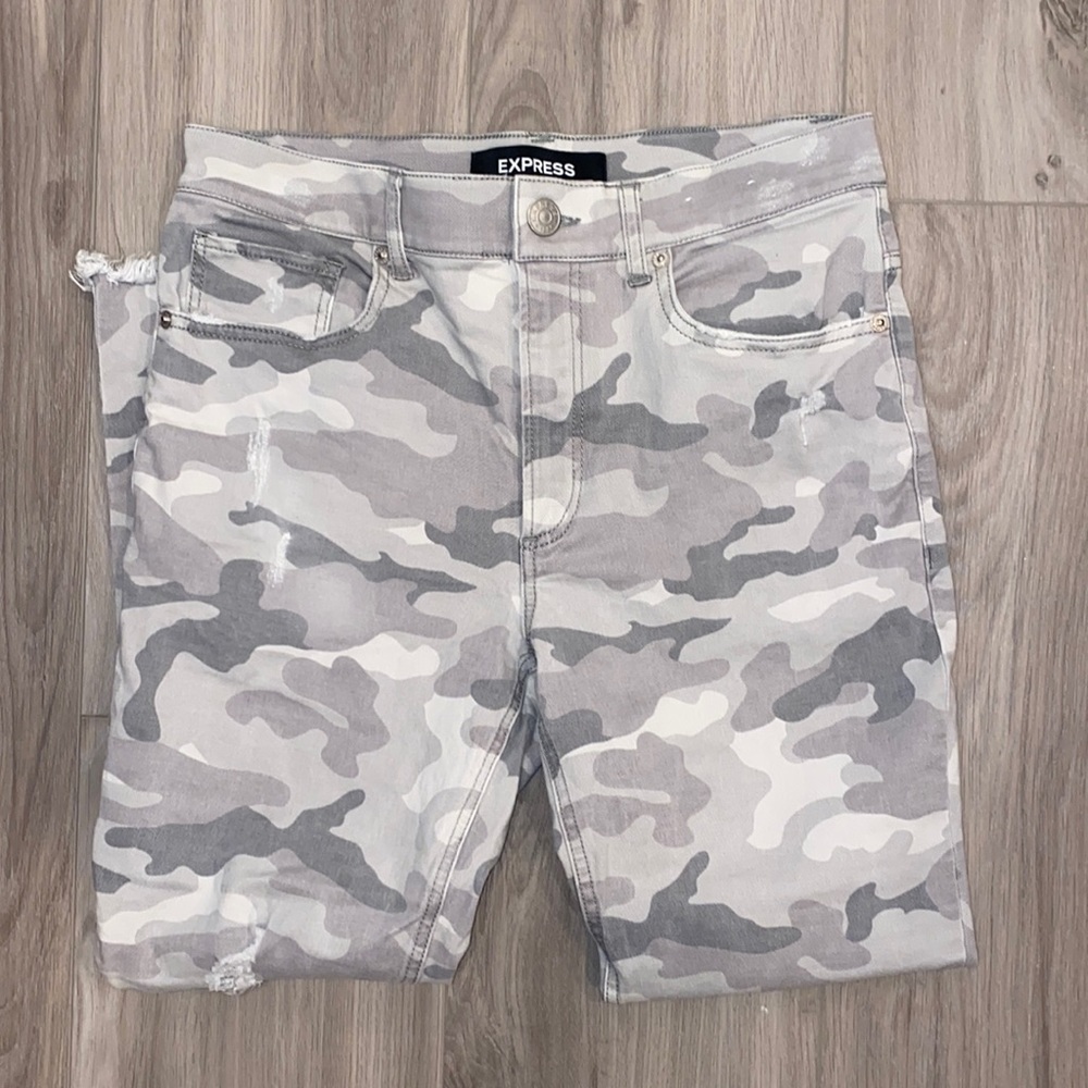 Grey Camo Jeans